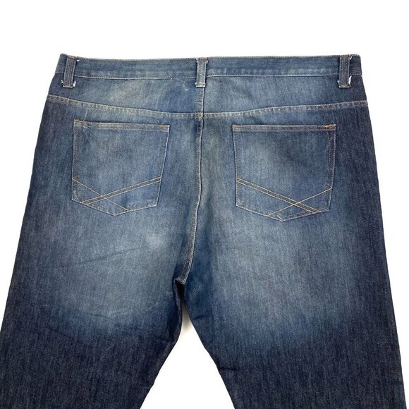 PD&C Relaxed Straight Men's size 44x30 Dark Blue Denim Jeans - Picture 2 of 3